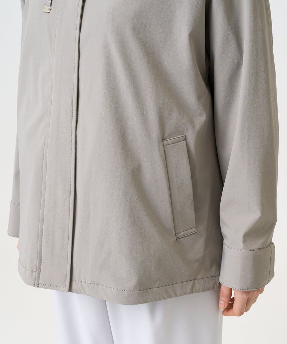 F1JFD14240 MK MICHEL KLEIN(小さいサイズ)(メゾン ドゥ サンク) 【小さいサイズ】ストレッチマウンテンパーカー/撥水加工/洗える モカ