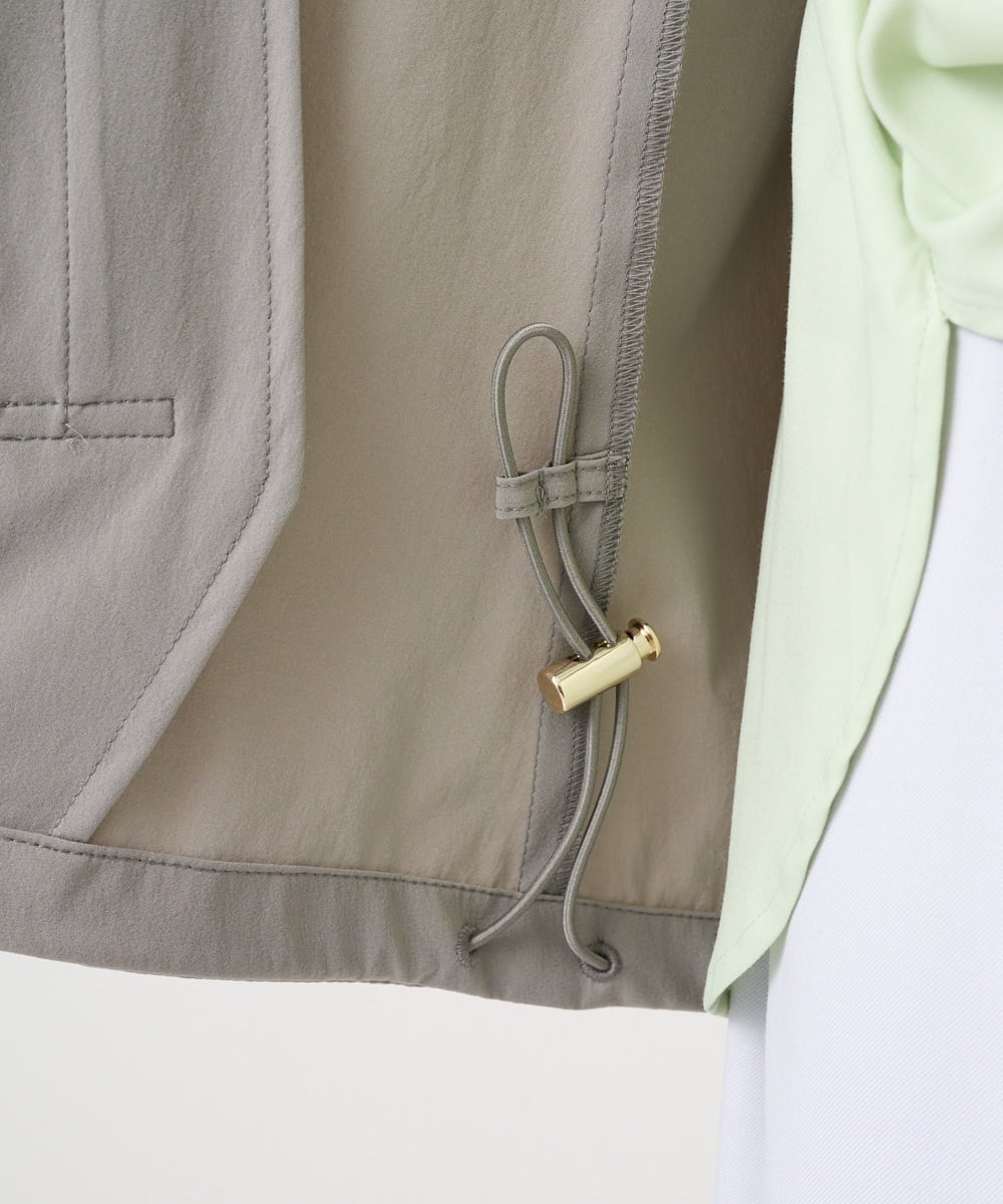 F1JFD14240 MK MICHEL KLEIN(小さいサイズ)(メゾン ドゥ サンク) 【小さいサイズ】ストレッチマウンテンパーカー/撥水加工/洗える モカ