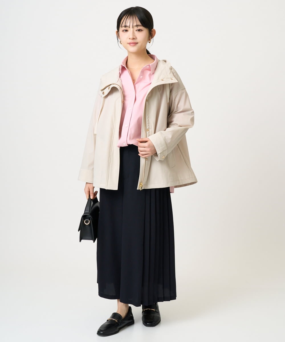 F1JFD14240 MK MICHEL KLEIN(小さいサイズ)(メゾン ドゥ サンク) 【小さいサイズ】ストレッチマウンテンパーカー/撥水加工/洗える モカ