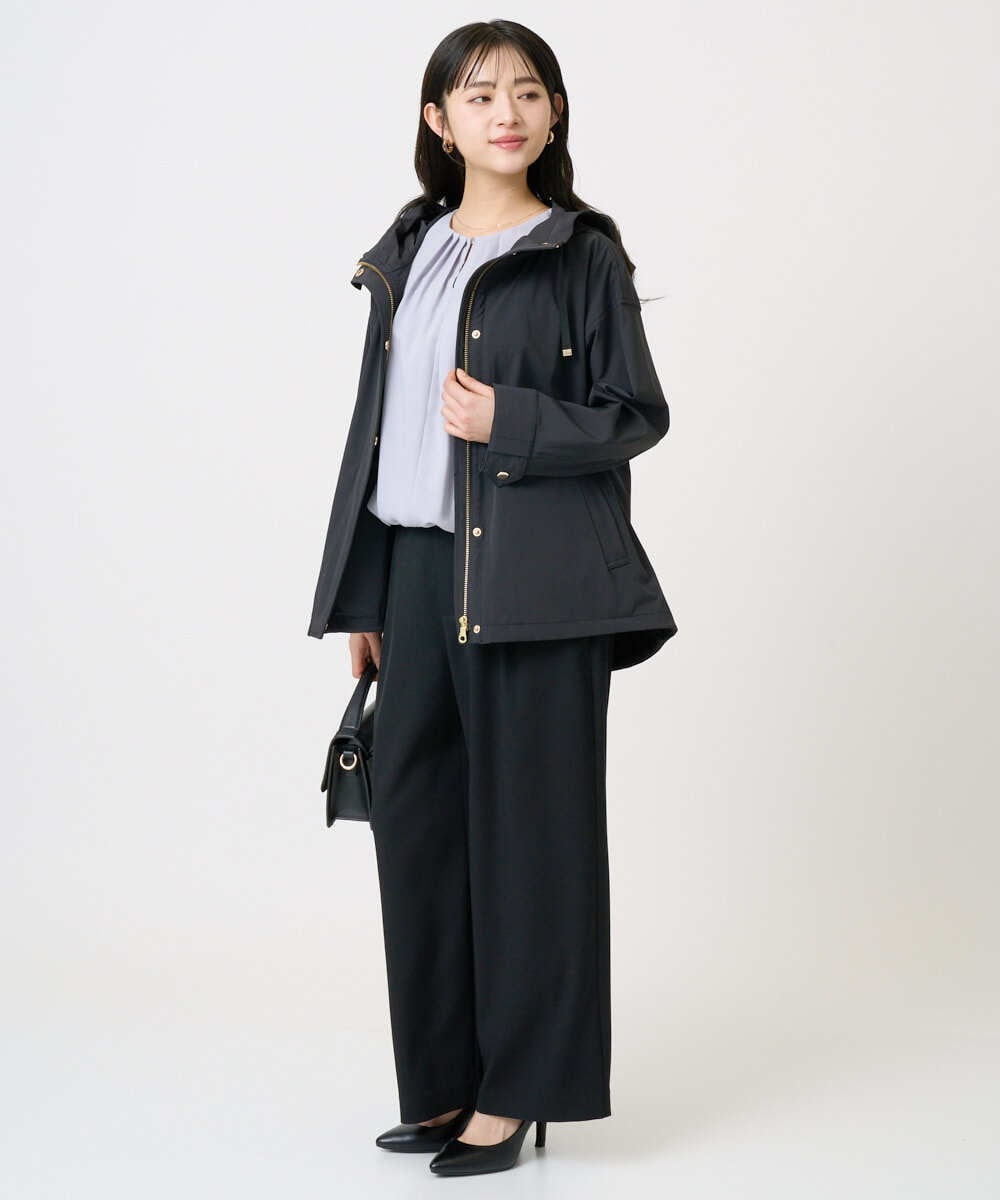 F1JFD14240 MK MICHEL KLEIN(小さいサイズ)(メゾン ドゥ サンク) 【小さいサイズ】ストレッチマウンテンパーカー/撥水加工/洗える モカ