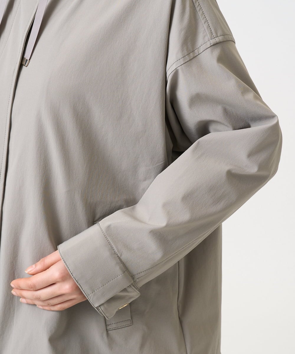 F1JFD14240 MK MICHEL KLEIN(小さいサイズ)(メゾン ドゥ サンク) 【小さいサイズ】ストレッチマウンテンパーカー/撥水加工/洗える モカ