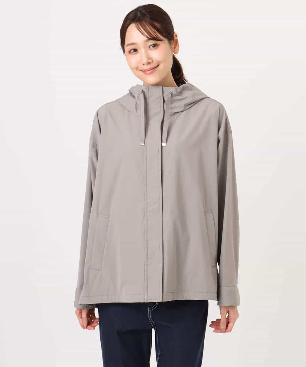 F1JFD14240 MK MICHEL KLEIN(小さいサイズ)(メゾン ドゥ サンク) 【小さいサイズ】ストレッチマウンテンパーカー/撥水加工/洗える ベージュ