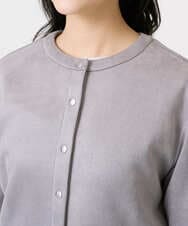 F1JFD21180 MK MICHEL KLEIN(小さいサイズ)(メゾン ドゥ サンク) 【小さいサイズ】フェイクスウェード ドット釦ジャケット/洗える アイボリー