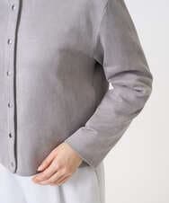 F1JFD21180 MK MICHEL KLEIN(小さいサイズ)(メゾン ドゥ サンク) 【小さいサイズ】フェイクスウェード ドット釦ジャケット/洗える アイボリー