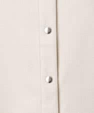 F1JFD21180 MK MICHEL KLEIN(小さいサイズ)(メゾン ドゥ サンク) 【小さいサイズ】フェイクスウェード ドット釦ジャケット/洗える アイボリー