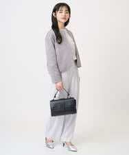 F1JFD21180 MK MICHEL KLEIN(小さいサイズ)(メゾン ドゥ サンク) 【小さいサイズ】フェイクスウェード ドット釦ジャケット/洗える アイボリー