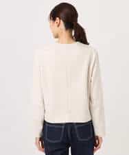 F1JFD21180 MK MICHEL KLEIN(小さいサイズ)(メゾン ドゥ サンク) 【小さいサイズ】フェイクスウェード ドット釦ジャケット/洗える アイボリー