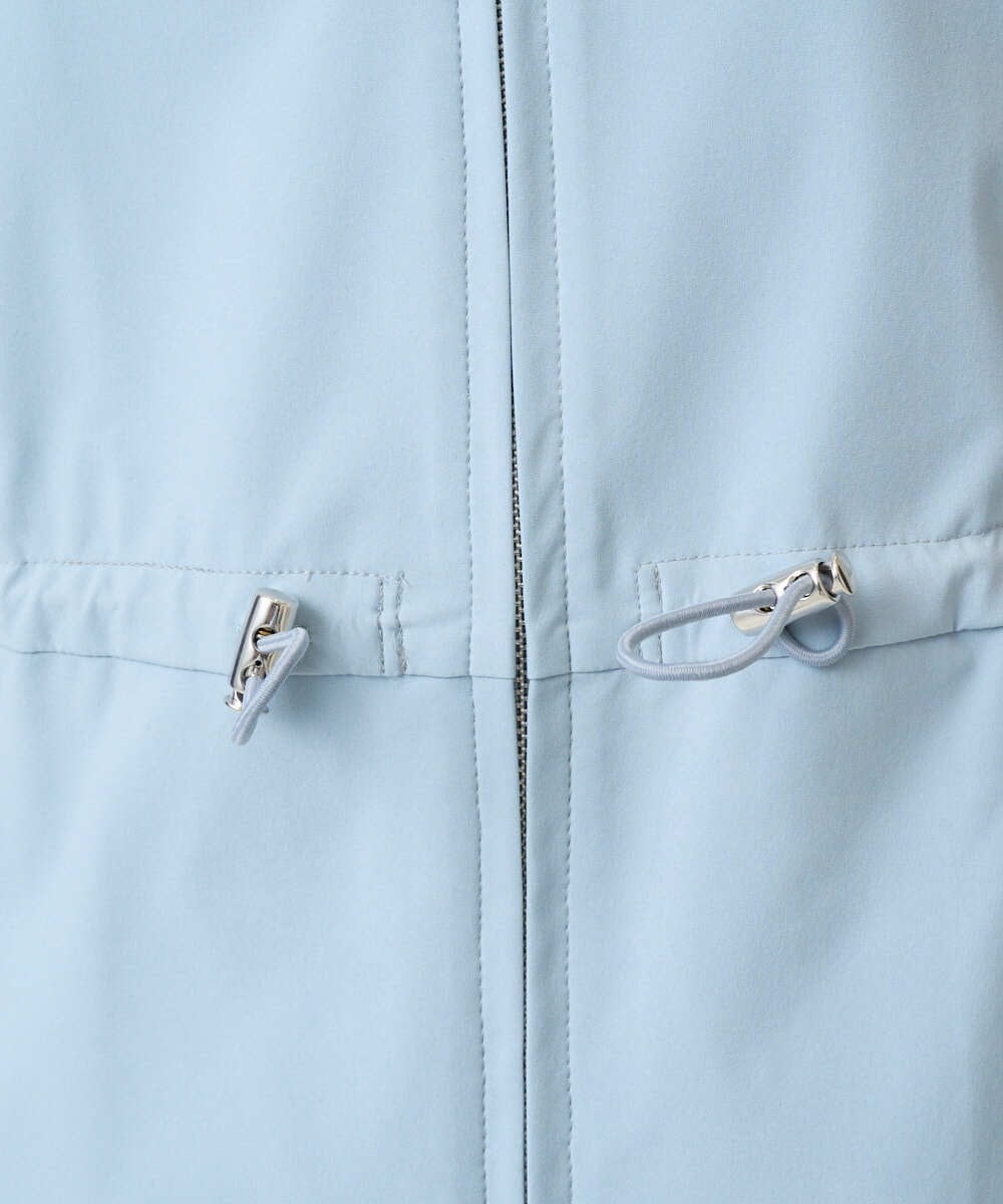 F1JFD27260 MK MICHEL KLEIN(小さいサイズ)(メゾン ドゥ サンク) 【小さいサイズ】2wayタイプライターミドル丈ブルゾン/洗える ライトブルー