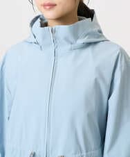 F1JFD27260 MK MICHEL KLEIN(小さいサイズ)(メゾン ドゥ サンク) 【小さいサイズ】2wayタイプライターミドル丈ブルゾン/洗える ライトブルー