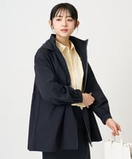 F1JFD27260 MK MICHEL KLEIN(小さいサイズ)(メゾン ドゥ サンク) 【小さいサイズ】2wayタイプライターミドル丈ブルゾン/洗える ネイビー