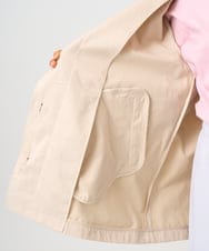 F1JFD28270 MK MICHEL KLEIN(小さいサイズ)(メゾン ドゥ サンク) 【小さいサイズ】テントライン ツイルコート/洗える ベージュ