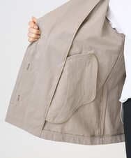 F1JFD28270 MK MICHEL KLEIN(小さいサイズ)(メゾン ドゥ サンク) 【小さいサイズ】テントライン ツイルコート/洗える ベージュ