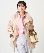 F1JFD28270 MK MICHEL KLEIN(小さいサイズ)(メゾン ドゥ サンク) 【小さいサイズ】テントライン ツイルコート/洗える ベージュ