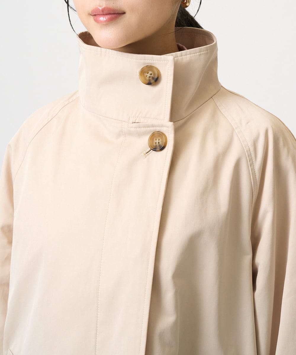 F1JFD28270 MK MICHEL KLEIN(小さいサイズ)(メゾン ドゥ サンク) 【小さいサイズ】テントライン ツイルコート/洗える ベージュ