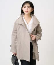 F1JFD28270 MK MICHEL KLEIN(小さいサイズ)(メゾン ドゥ サンク) 【小さいサイズ】テントライン ツイルコート/洗える モカ