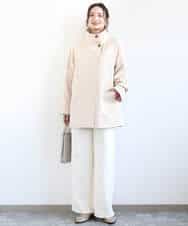 F1JFD28270 MK MICHEL KLEIN(小さいサイズ)(メゾン ドゥ サンク) 【小さいサイズ】テントライン ツイルコート/洗える ベージュ