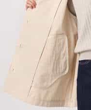 F1JFD28270 MK MICHEL KLEIN(小さいサイズ)(メゾン ドゥ サンク) 【小さいサイズ】テントライン ツイルコート/洗える ベージュ