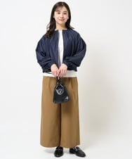 F1JGA30210 MK MICHEL KLEIN(小さいサイズ)(メゾン ドゥ サンク) 【小さいサイズ】デニムライクノーカラーブルゾン/洗える ネイビー