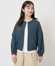 F1JGA35230 MK MICHEL KLEIN(小さいサイズ)(メゾン ドゥ サンク) 【小さいサイズ】ポコポコノーカラーブルゾン/洗える ラベンダー