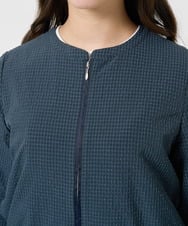 F1JGA35230 MK MICHEL KLEIN(小さいサイズ)(メゾン ドゥ サンク) 【小さいサイズ】ポコポコノーカラーブルゾン/洗える ラベンダー
