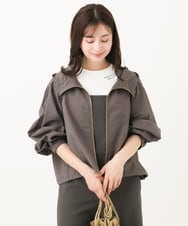 F1JGA47230 MK MICHEL KLEIN(小さいサイズ)(メゾン ドゥ サンク) 【小さいサイズ】フーデットライトブルゾン/洗える ベージュ