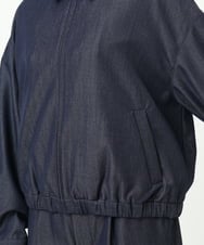 F1JGD36210 MK MICHEL KLEIN(小さいサイズ)(メゾン ドゥ サンク) 【小さいサイズ】[SANAGARAシリーズ]デニムライク 襟付きジップアップブルゾン/接触冷感/UVカット/洗濯機で洗える ネイビー