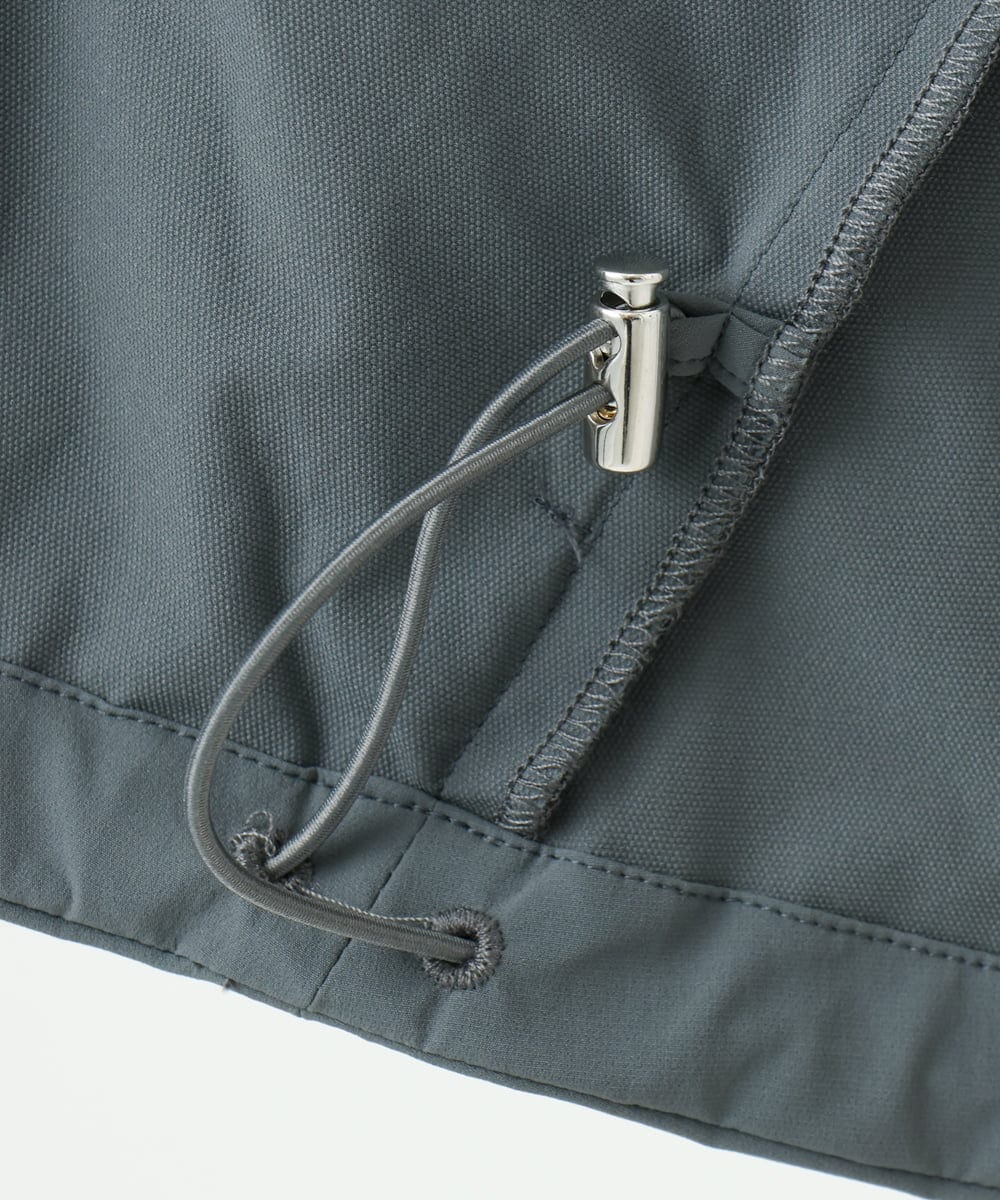 F1JGD37220 MK MICHEL KLEIN(小さいサイズ)(メゾン ドゥ サンク) 【小さいサイズ】ストレッチライトブルゾン/洗える ダークグレー