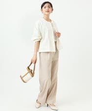 F1JGD37220 MK MICHEL KLEIN(小さいサイズ)(メゾン ドゥ サンク) 【小さいサイズ】ストレッチライトブルゾン/洗える ダークグレー