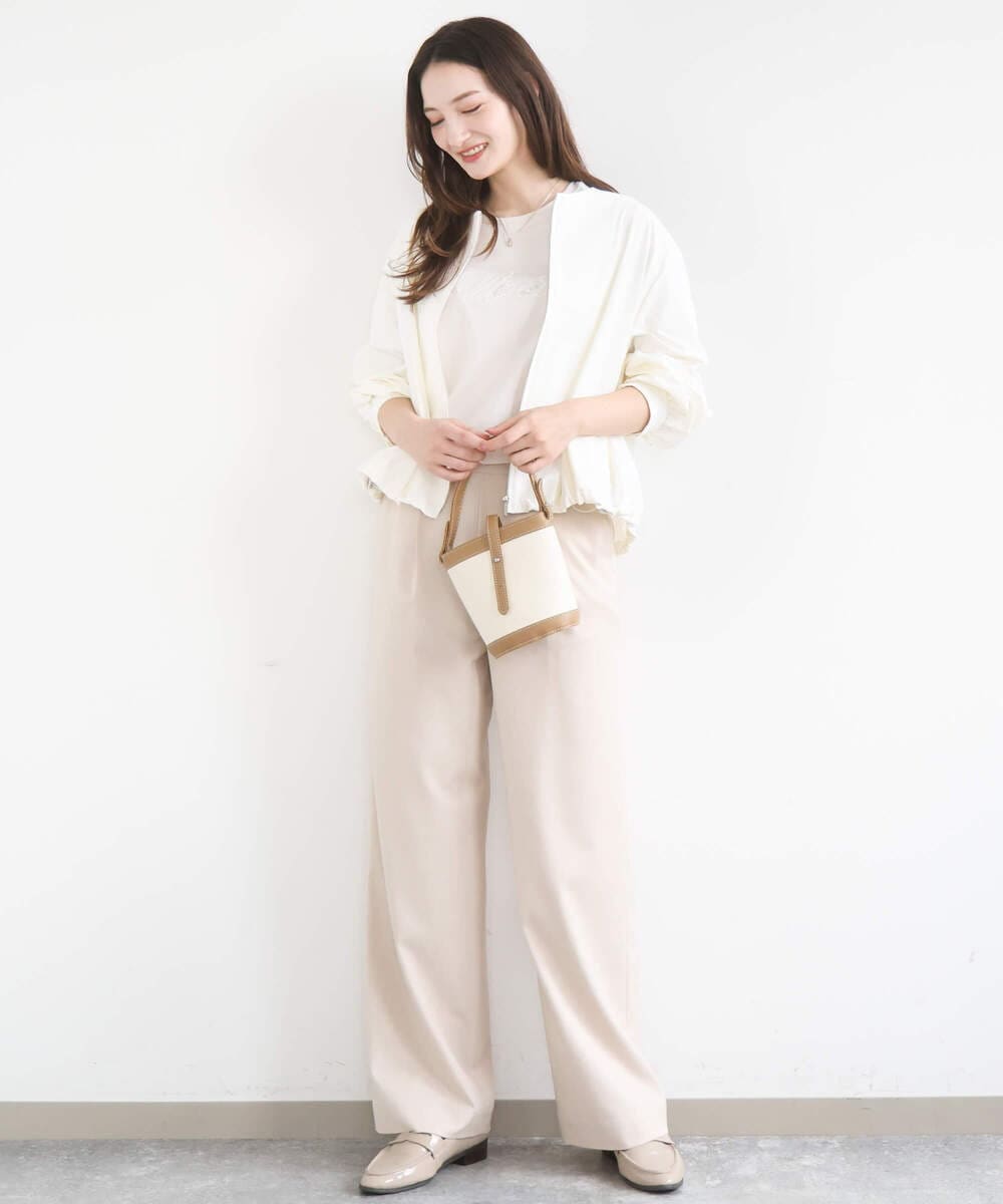 F1JGD37220 MK MICHEL KLEIN(小さいサイズ)(メゾン ドゥ サンク) 【小さいサイズ】ストレッチライトブルゾン/洗える ダークグレー