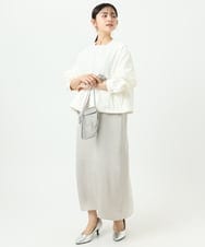 F1JGD37220 MK MICHEL KLEIN(小さいサイズ)(メゾン ドゥ サンク) 【小さいサイズ】ストレッチライトブルゾン/洗える ダークグレー