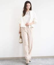 F1JGD37220 MK MICHEL KLEIN(小さいサイズ)(メゾン ドゥ サンク) 【小さいサイズ】ストレッチライトブルゾン/洗える ダークグレー