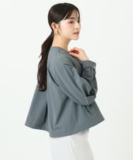 F1JGD37220 MK MICHEL KLEIN(小さいサイズ)(メゾン ドゥ サンク) 【小さいサイズ】ストレッチライトブルゾン/洗える ダークグレー