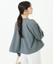 F1JGD37220 MK MICHEL KLEIN(小さいサイズ)(メゾン ドゥ サンク) 【小さいサイズ】ストレッチライトブルゾン/洗える ダークグレー