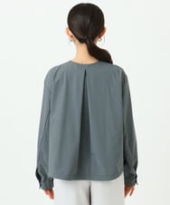 F1JGD37220 MK MICHEL KLEIN(小さいサイズ)(メゾン ドゥ サンク) 【小さいサイズ】ストレッチライトブルゾン/洗える ダークグレー