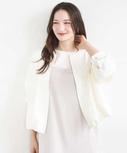 F1JGD37220 MK MICHEL KLEIN(小さいサイズ) 【小さいサイズ】ストレッチライトブルゾン/洗える