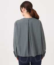 F1JGD37220 MK MICHEL KLEIN(小さいサイズ)(メゾン ドゥ サンク) 【小さいサイズ】ストレッチライトブルゾン/洗える ダークグレー