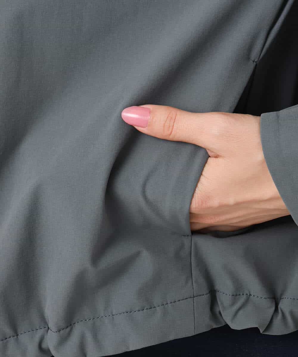 F1JGD37220 MK MICHEL KLEIN(小さいサイズ)(メゾン ドゥ サンク) 【小さいサイズ】ストレッチライトブルゾン/洗える ダークグレー