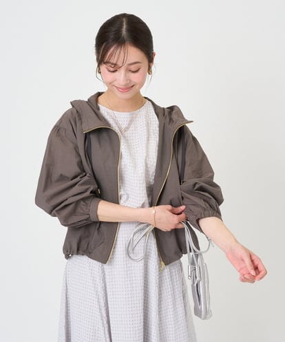 F1JGD47230 MK MICHEL KLEIN(小さいサイズ) 【小さいサイズ】[洗える]フーデットライトブルゾン