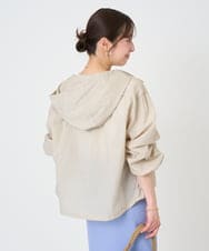 F1JGD47230 MK MICHEL KLEIN(小さいサイズ)(メゾン ドゥ サンク) 【小さいサイズ】[洗える]フーデットライトブルゾン ブラウン