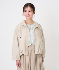 F1JGD47230 MK MICHEL KLEIN(小さいサイズ)(メゾン ドゥ サンク) 【小さいサイズ】[洗える]フーデットライトブルゾン ブラウン