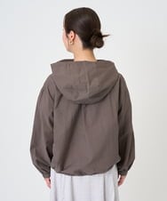 F1JGD47230 MK MICHEL KLEIN(小さいサイズ)(メゾン ドゥ サンク) 【小さいサイズ】[洗える]フーデットライトブルゾン ブラウン