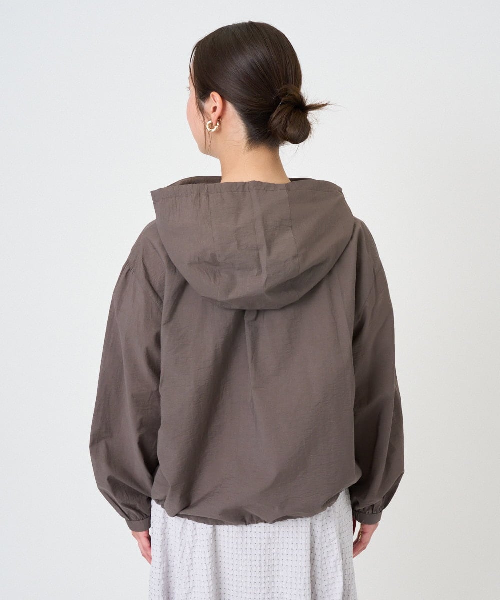 F1JGD47230 MK MICHEL KLEIN(小さいサイズ)(メゾン ドゥ サンク) 【小さいサイズ】[洗える]フーデットライトブルゾン ブラウン