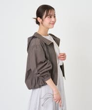 F1JGD47230 MK MICHEL KLEIN(小さいサイズ)(メゾン ドゥ サンク) 【小さいサイズ】[洗える]フーデットライトブルゾン ブラウン
