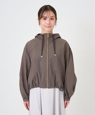 F1JGD47230 MK MICHEL KLEIN(小さいサイズ)(メゾン ドゥ サンク) 【小さいサイズ】[洗える]フーデットライトブルゾン ブラウン