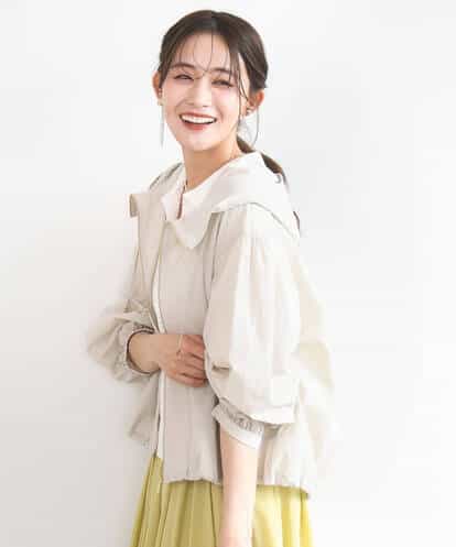 F1JGD47230 MK MICHEL KLEIN(小さいサイズ) 【小さいサイズ】[洗える]フーデットライトブルゾン