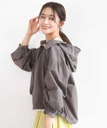 F1JGD47230 MK MICHEL KLEIN(小さいサイズ) 【小さいサイズ】[洗える]フーデットライトブルゾン