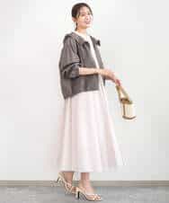 F1JGD47230 MK MICHEL KLEIN(小さいサイズ)(メゾン ドゥ サンク) 【小さいサイズ】[洗える]フーデットライトブルゾン ブラウン