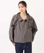 F1JGD47230 MK MICHEL KLEIN(小さいサイズ)(メゾン ドゥ サンク) 【小さいサイズ】[洗える]フーデットライトブルゾン ブラウン