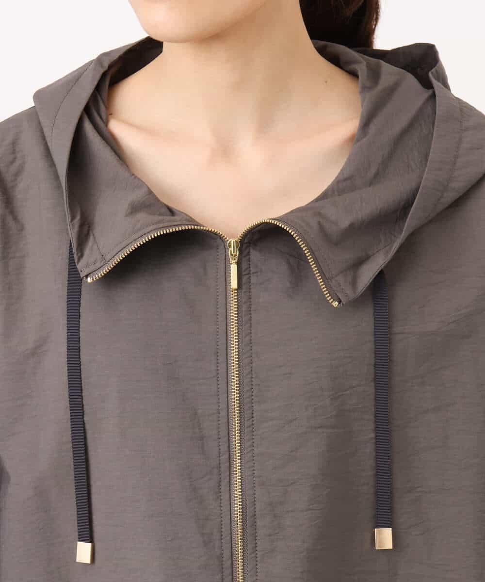 F1JGD47230 MK MICHEL KLEIN(小さいサイズ)(メゾン ドゥ サンク) 【小さいサイズ】[洗える]フーデットライトブルゾン ブラウン