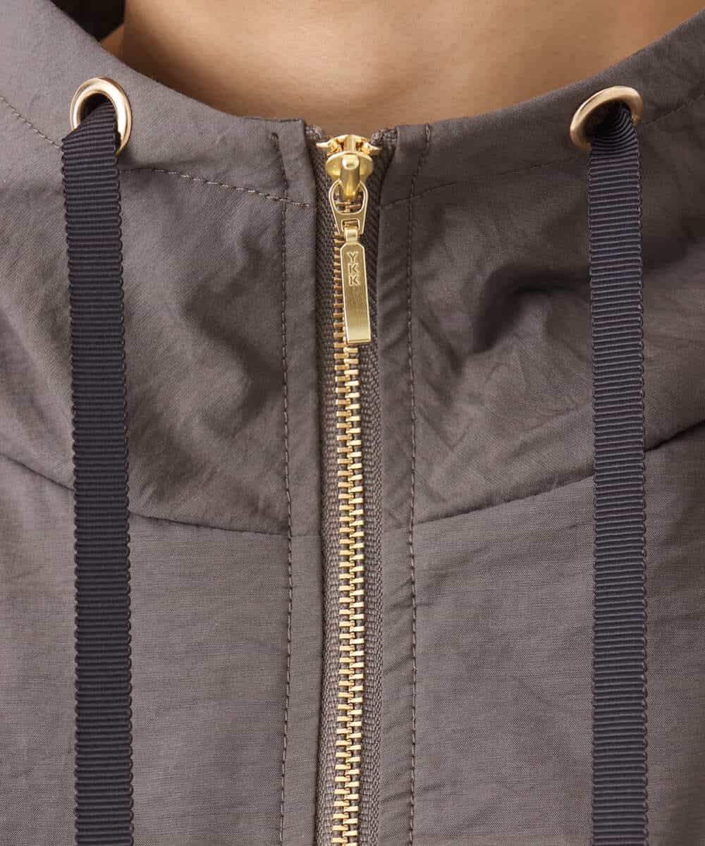 F1JGD47230 MK MICHEL KLEIN(小さいサイズ)(メゾン ドゥ サンク) 【小さいサイズ】[洗える]フーデットライトブルゾン ブラウン